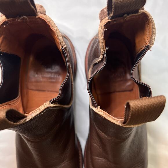 Chippewa Chelsea Boots Men’s Size 9D Brown Leather Vibrant Sole Cowboy Workwear - Picture 9 of 12